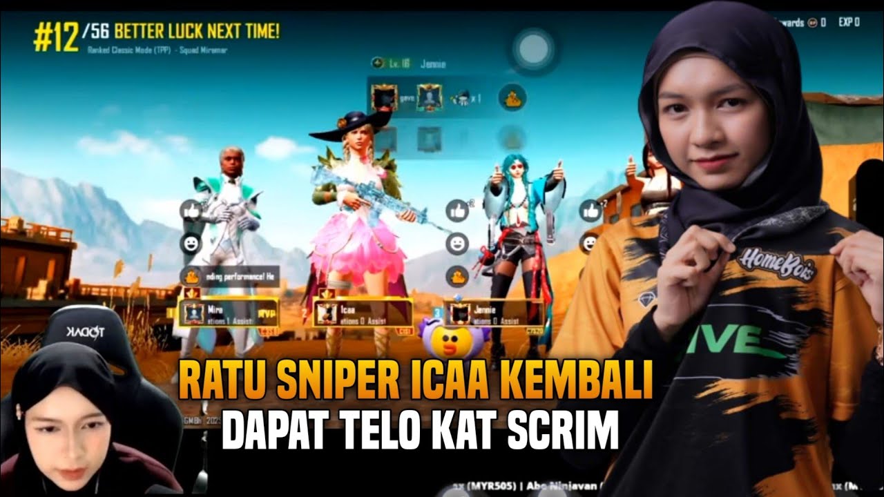 RATU SNIPER ICAA KEMBALI DAPAT TELO KAT SCRIM | PUBG MOBILE