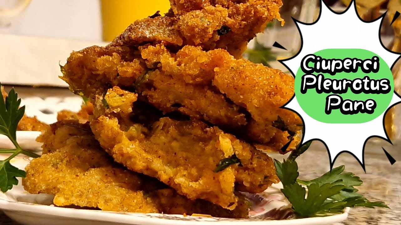 Ciuperci Pleurotus Pane / 3 minutes Recipe Breaded Oyster Mushroom Side Dish