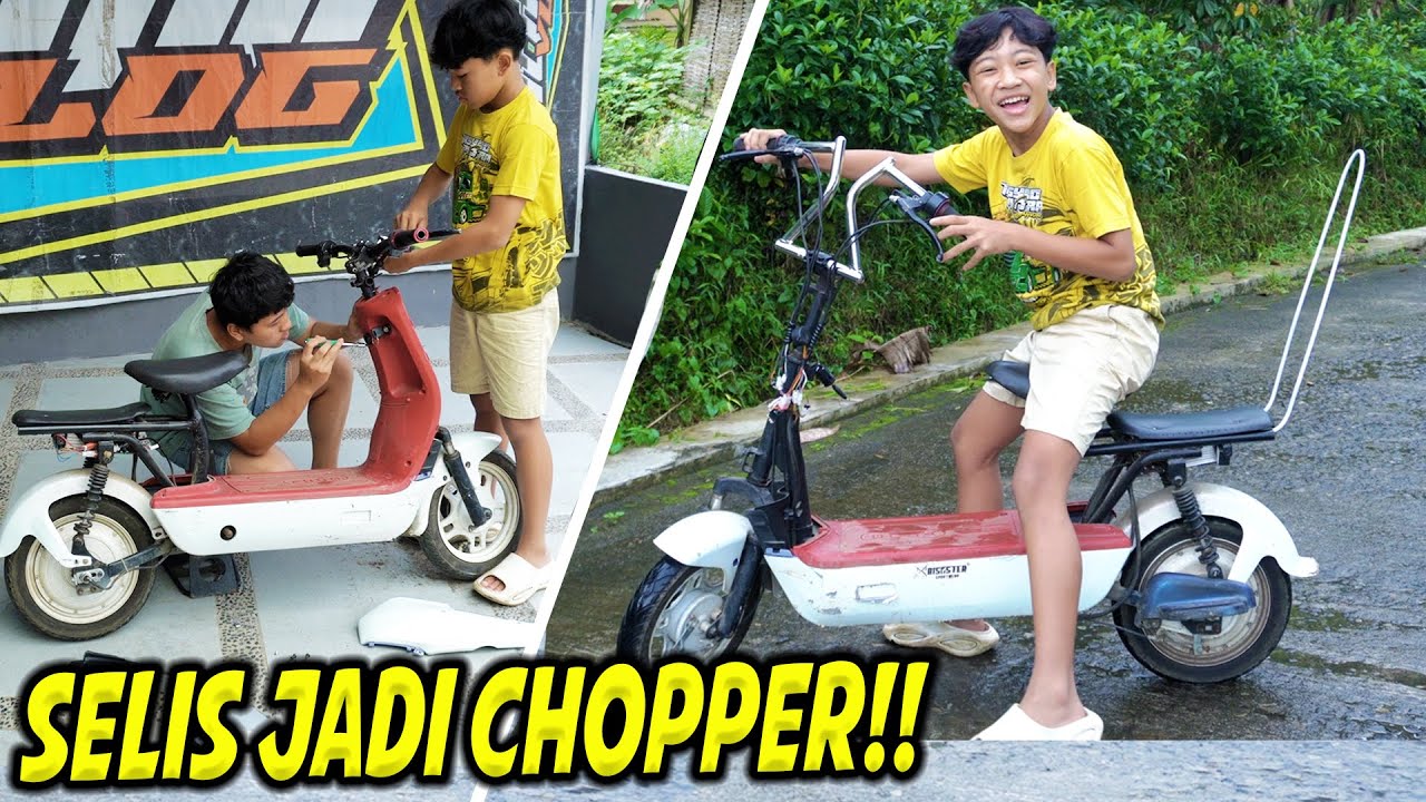 SEPEDA LISTRIK DIMAS JADI MODE CHOPPER!!🤣🤣