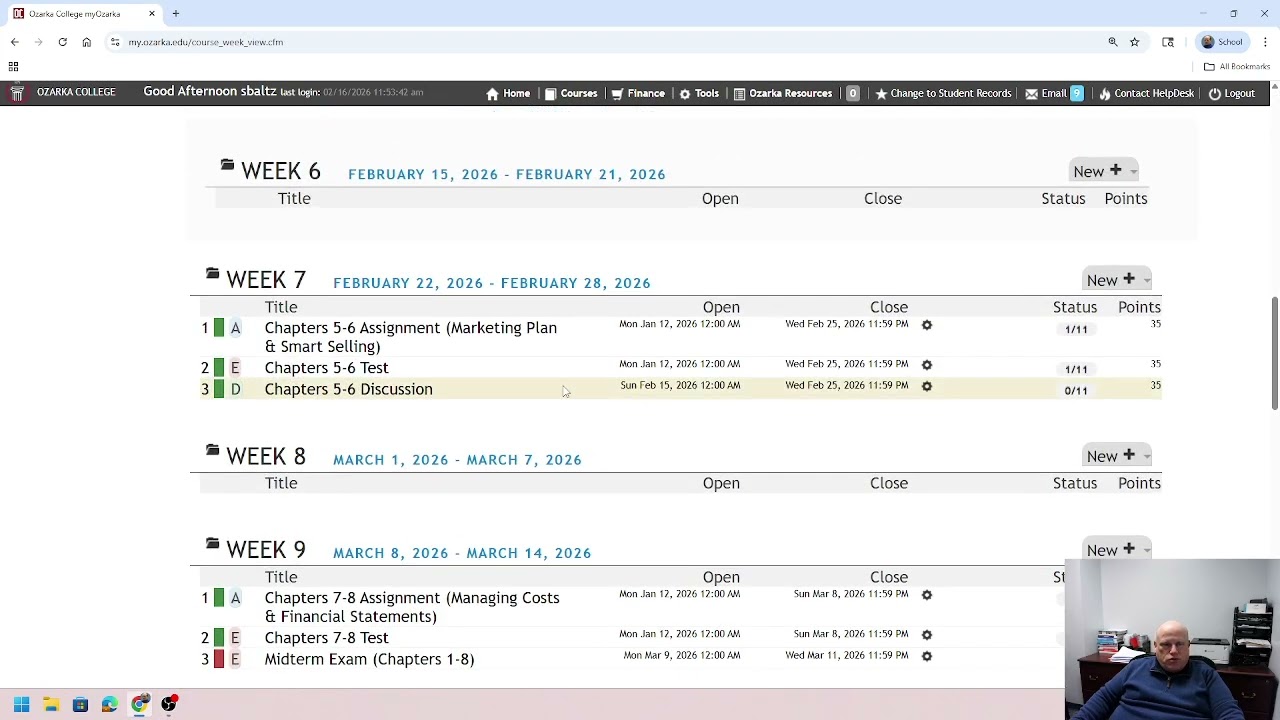 MGMT2663 Small Business Management Spring 2026 Week 6 Video