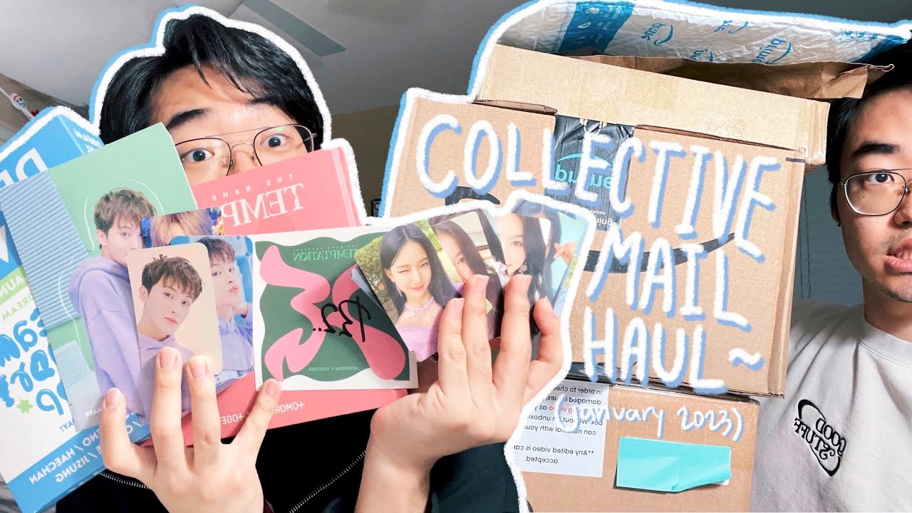 kpop collective mail haul 01.23 ✿ unboxing k-addy packages, merch, albums, trades, moo freebies !