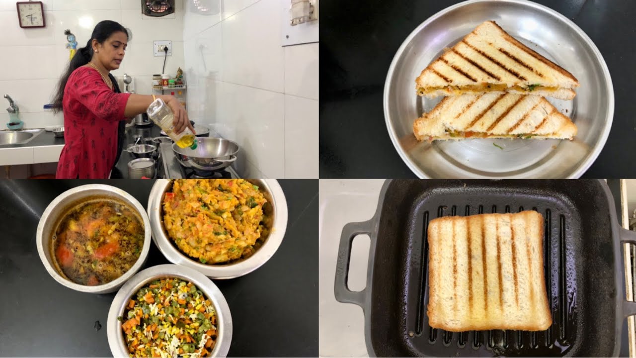 Saturday Cooking Vlog | Vepamboo Rasam | Bread Sandwich | Potato Masal for Poori| Chappathi | Bread
