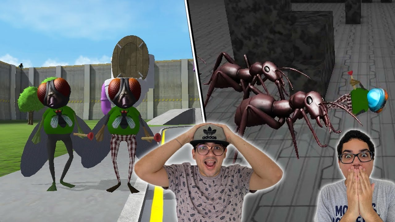 MOSCAS GIGANTES vs FORMIGAS GIGANTES NA CIDADE DO SAPO DE BORRACHA!!!