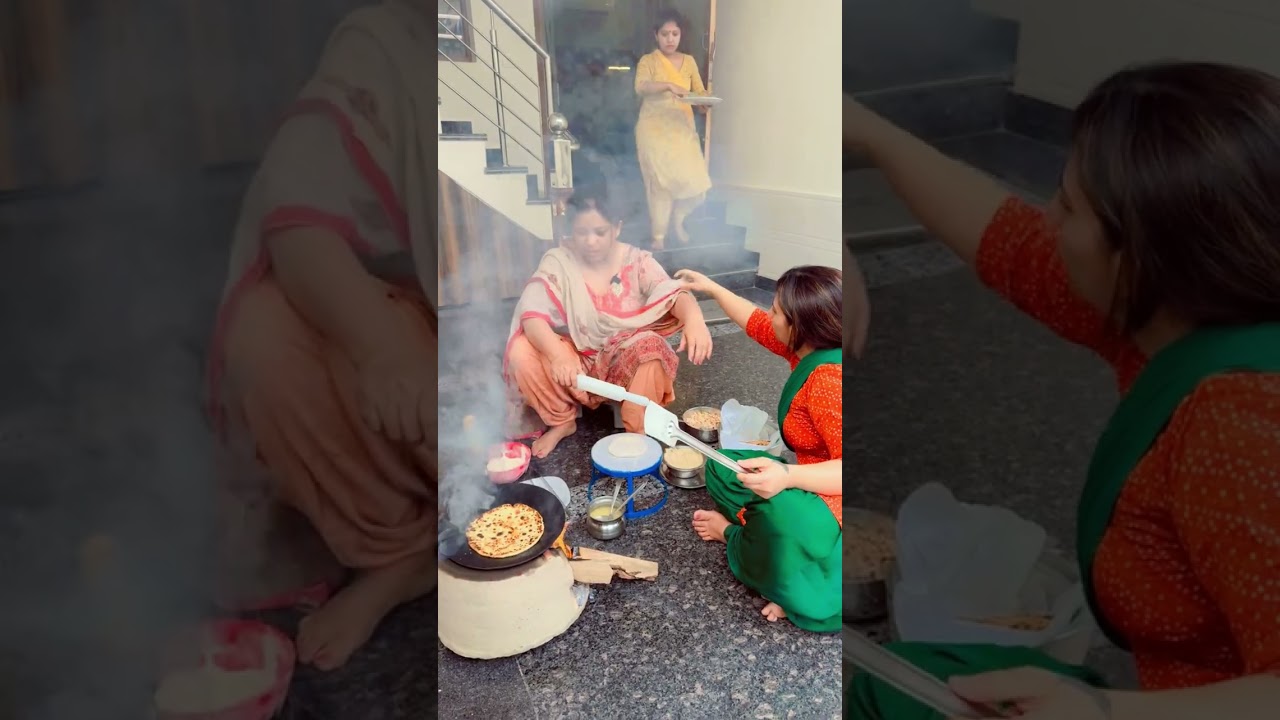 Chulhe pr Mummy ne banaye Soya paneer Paratha 😍