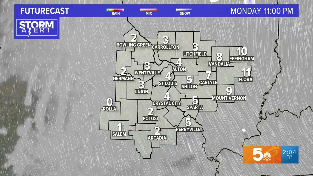 Storm Alert | Heaviest snow pushing through St. Louis