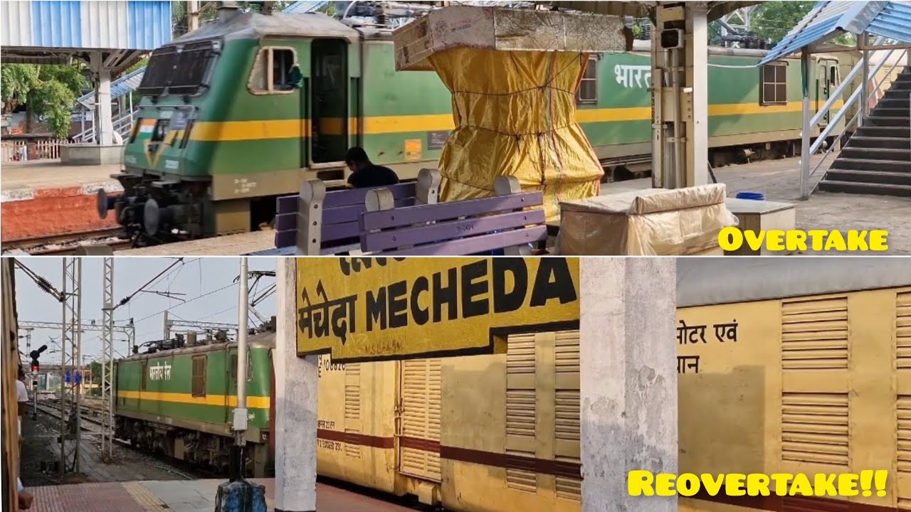 Overtake and Reovertake!!! Haldia Local overtakes Kurla Express