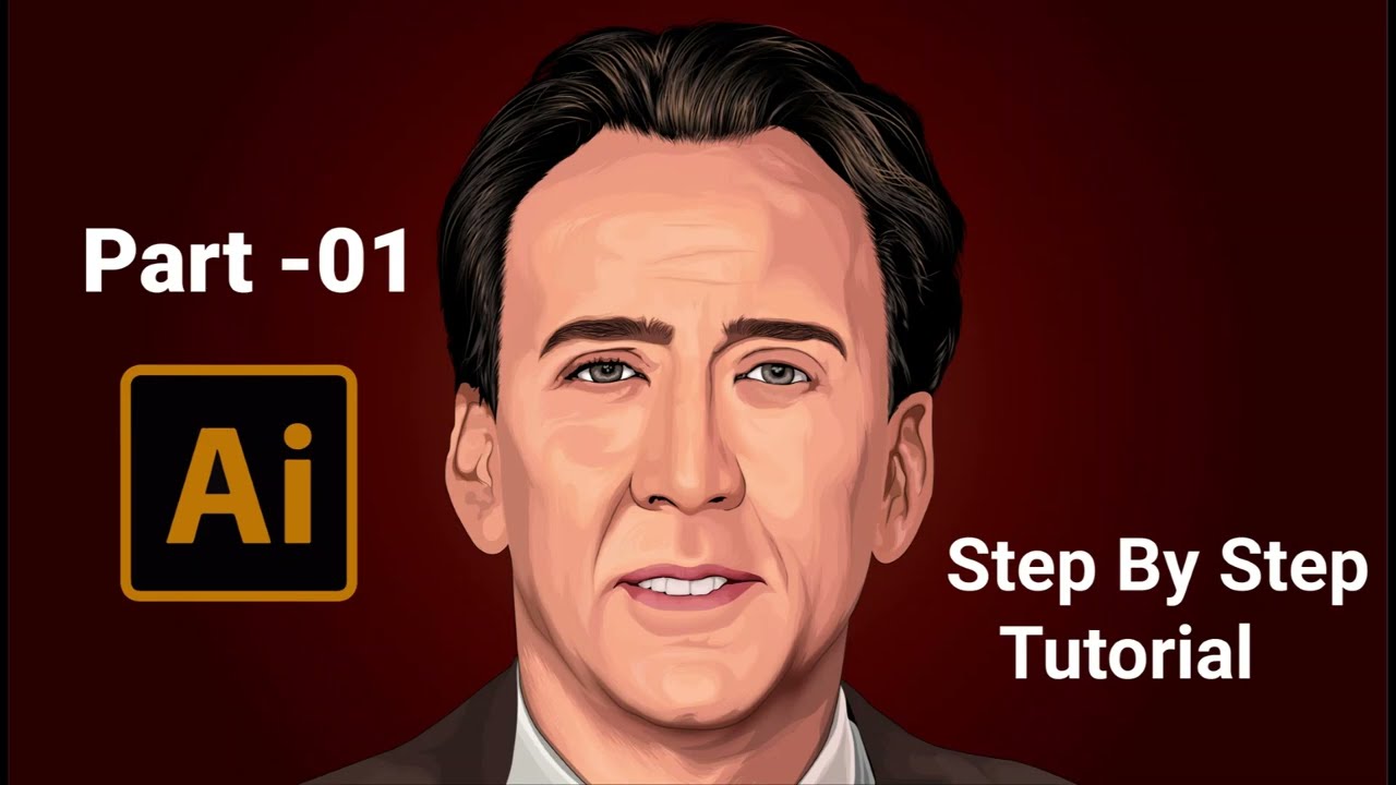 How to draw Step-by-Step Vector portrait painting in adobe illustrator CC 2022 tutorials | Part- 01