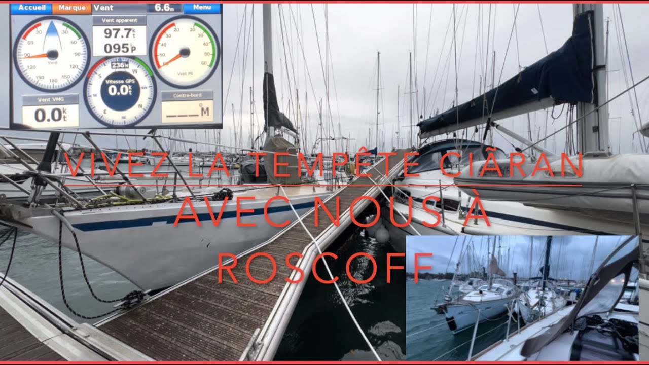 Vivez la tempête CIÃRAN avec nous au coeur du port de Roscoff Finistère Nord en Bretagne...
