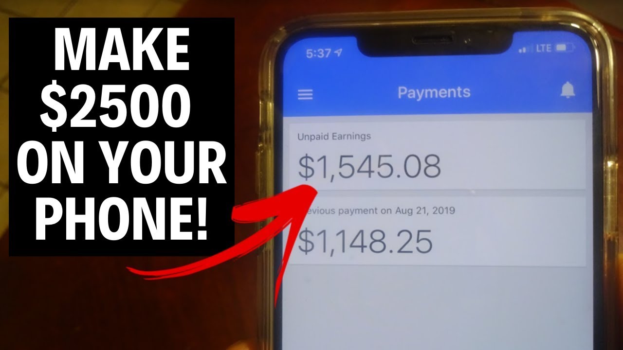 How To Make Money From Your Phone With Free Apps (I Made Over $1,000 On My Phone!)