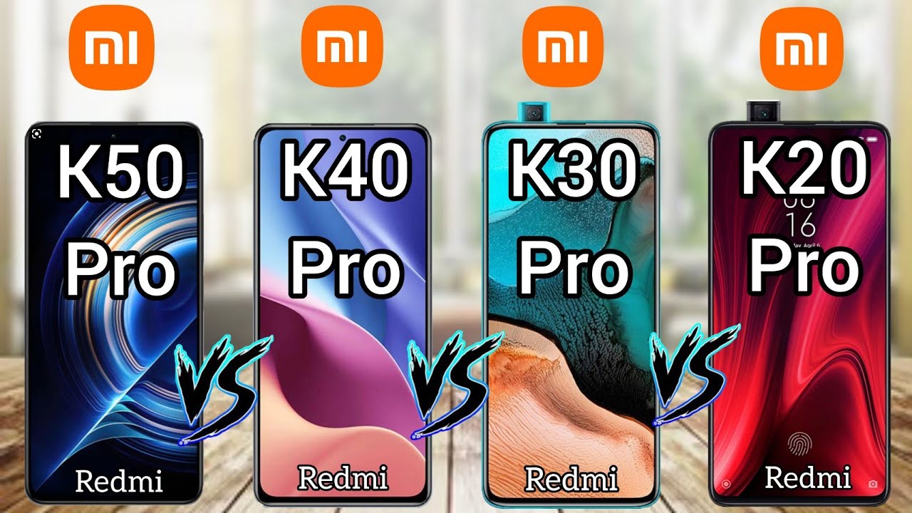 Xiaomi Redmi K50 Pro Vs Redmi K40 Pro Vs  Redmi K30 Pro Vs Redmi K20 Pro | Full Comparison (2022)