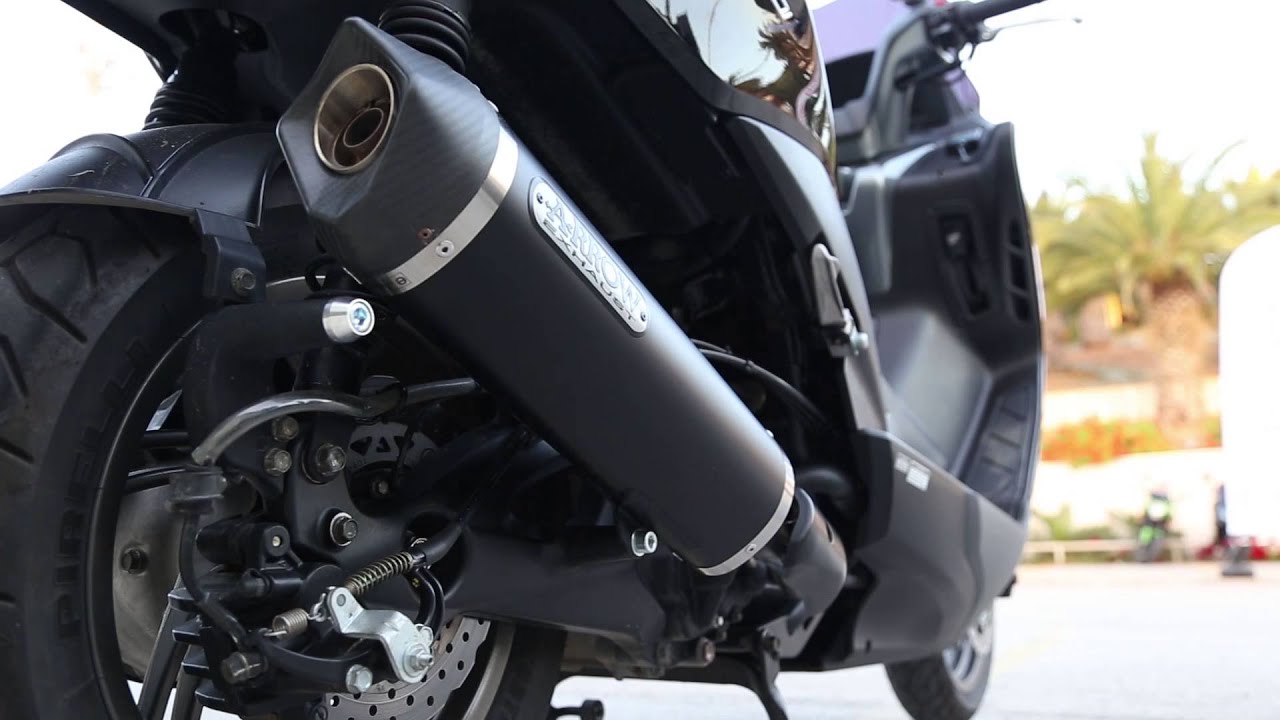 Arrow Race-Tech Aluminium vs. Arrow Reflex 2.0 exhausts on Kymco Xciting 400i