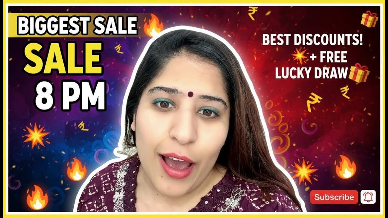 Mega Sale Tonight 🔥 8:00 PM Best Discount 💥 + Free Lucky Draw 🎁