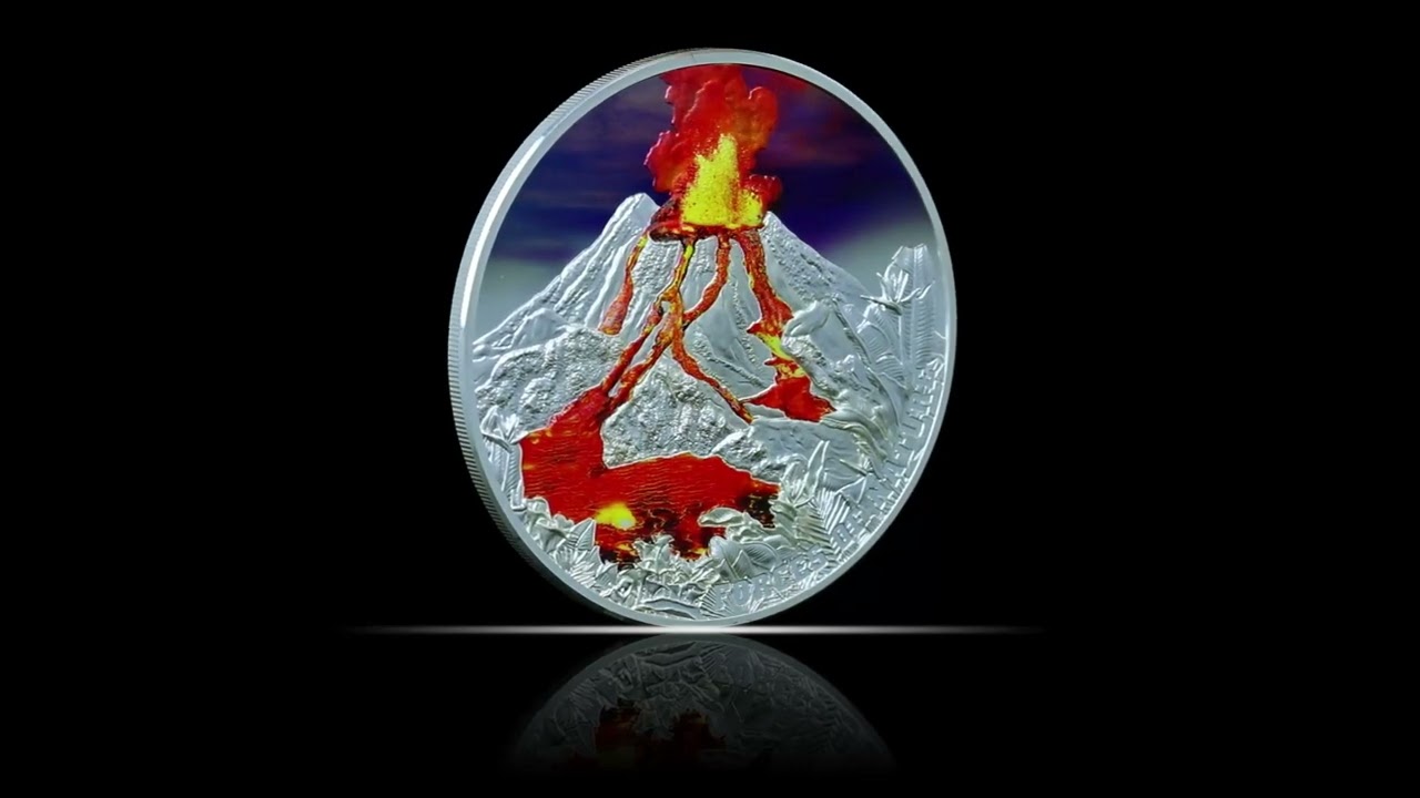 Volcano 2023 $5 Ultra High Relief 2oz Silver Proof Coin