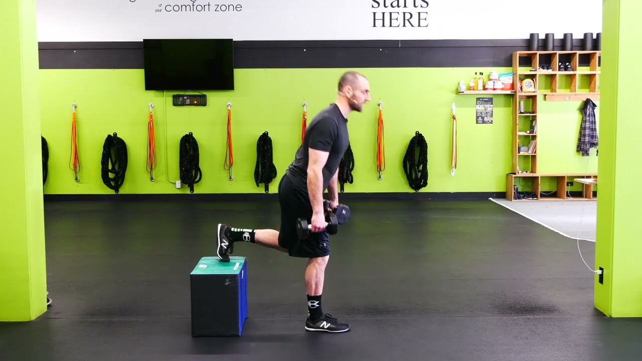 Personal Training Boise | Rear Foot Elevated RDL with Bent Over Row | Kvell Fitness and Nutrition