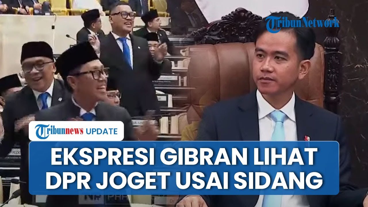 Viral Wapres Gibran Rakabuming Pelototi Anggota DPR yang Ramai-rami Berjoget seusai Sidang Tahunan