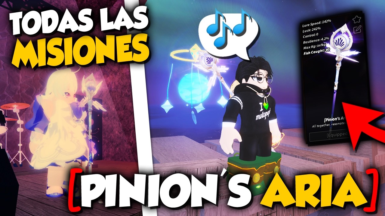como conseguir CA&Ntilde;A PINION'S ARIA en FISCH ROBLOX