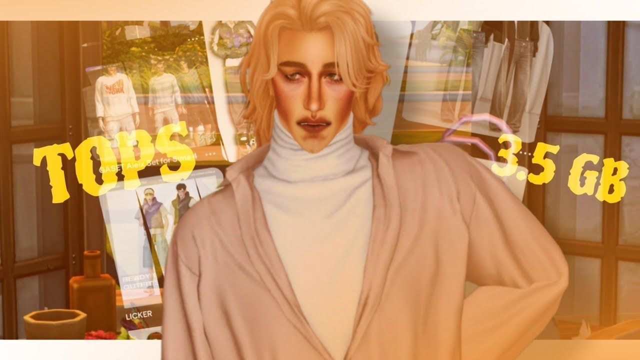 3.5GB Мужской Одежды CC для Sims 4 | Топы и Куртки 🔥