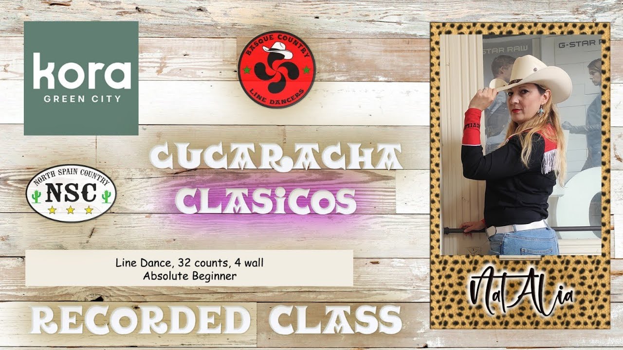 *Cucaracha* Country Line Dance, clase nivel 0 en castellano