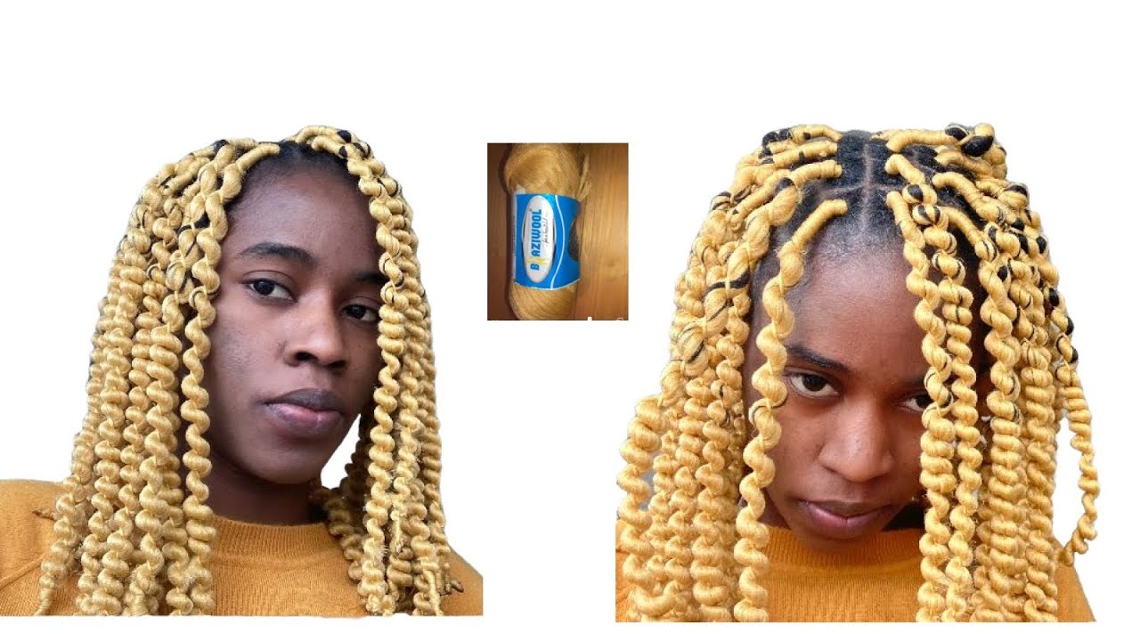 Easy yarn for beginners /Brazilian wool hairstyles /Fake twist tutorial / do it yourself