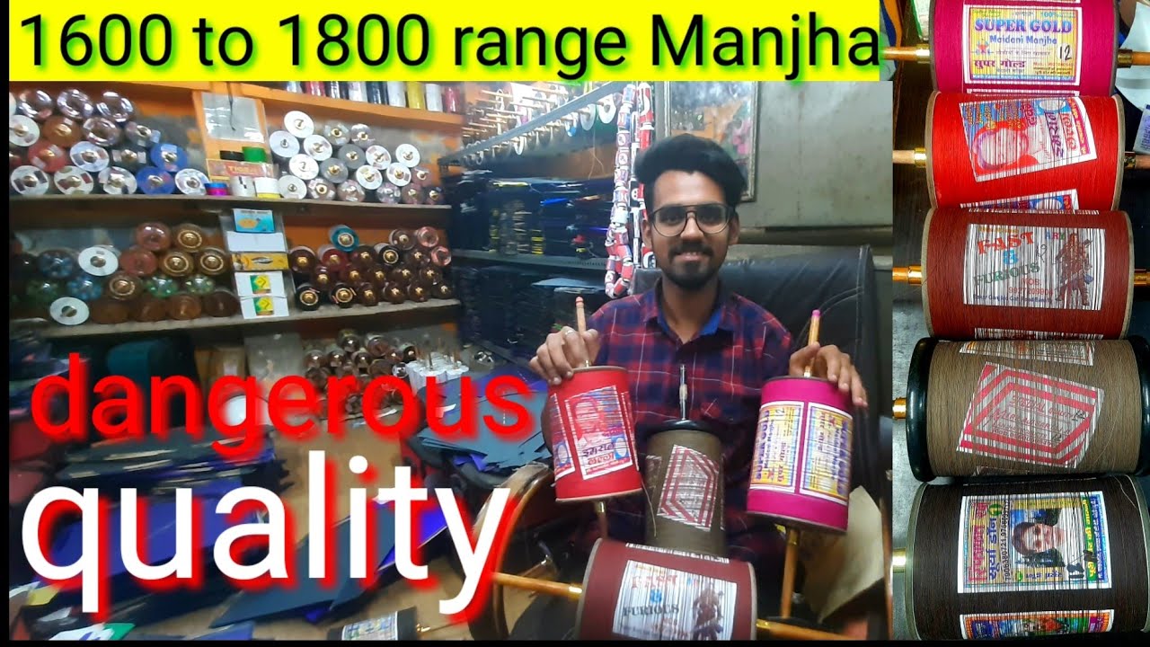 very sharp very dangerous and super quality Manjha stock available amazing kite gallery Kanpur