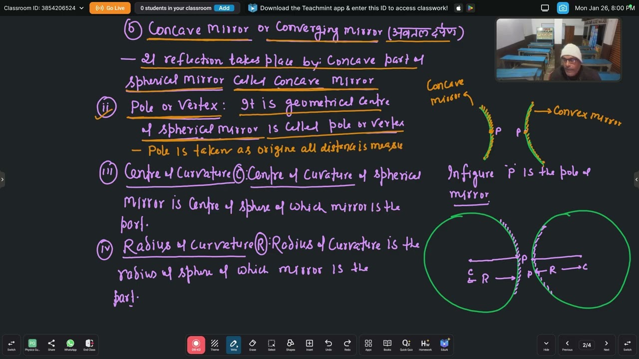 REFLECTION  AT. SPHERICAL MIRROR