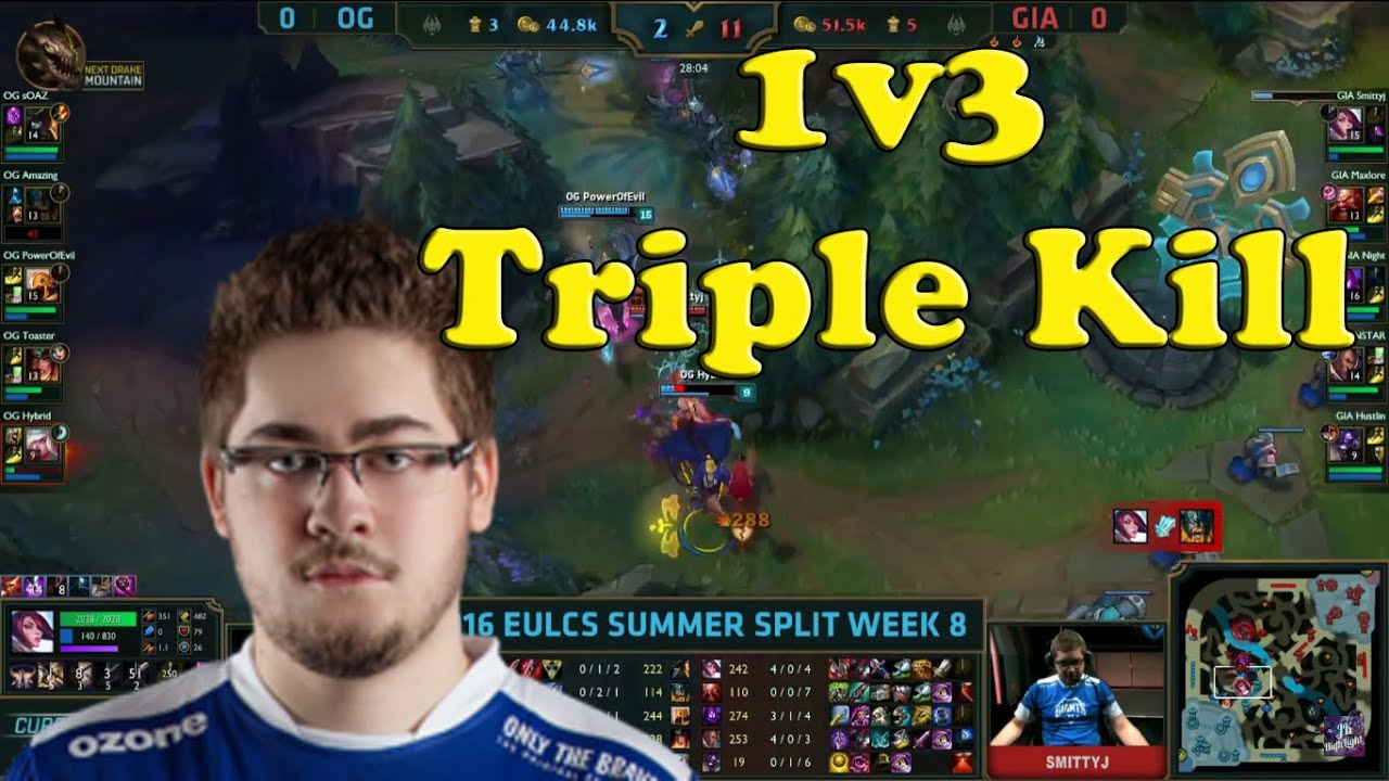 SmittyJ Fiora 1v3 Triple kill