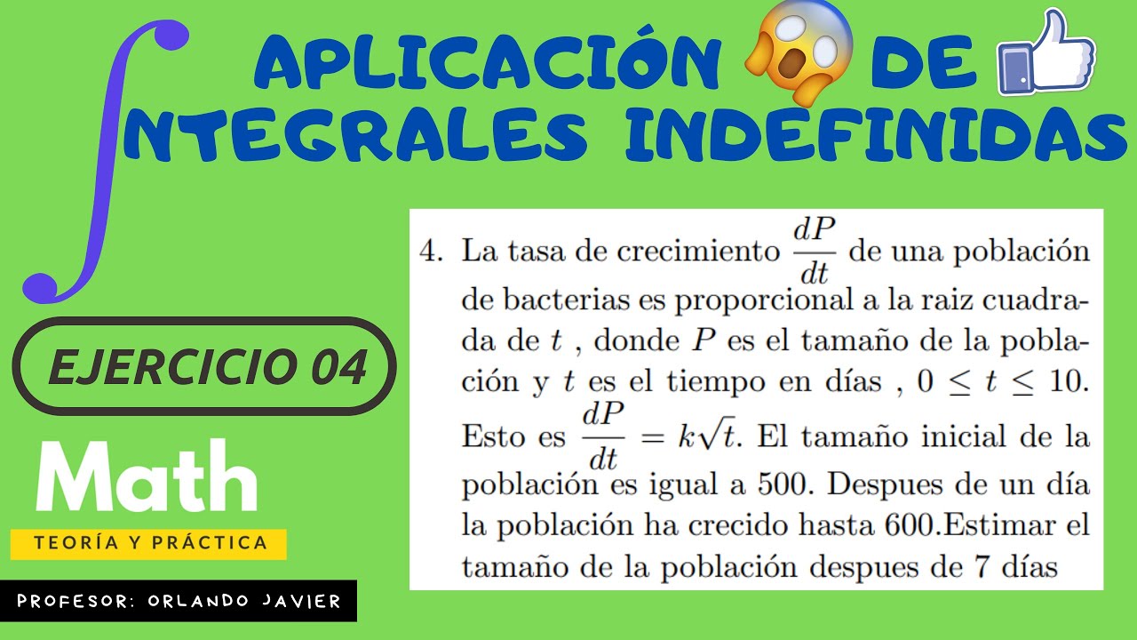 🔴APLICACIÓN DE LA INTEGRAL INDEFINIDA 📐 ejercicio 04 de 15