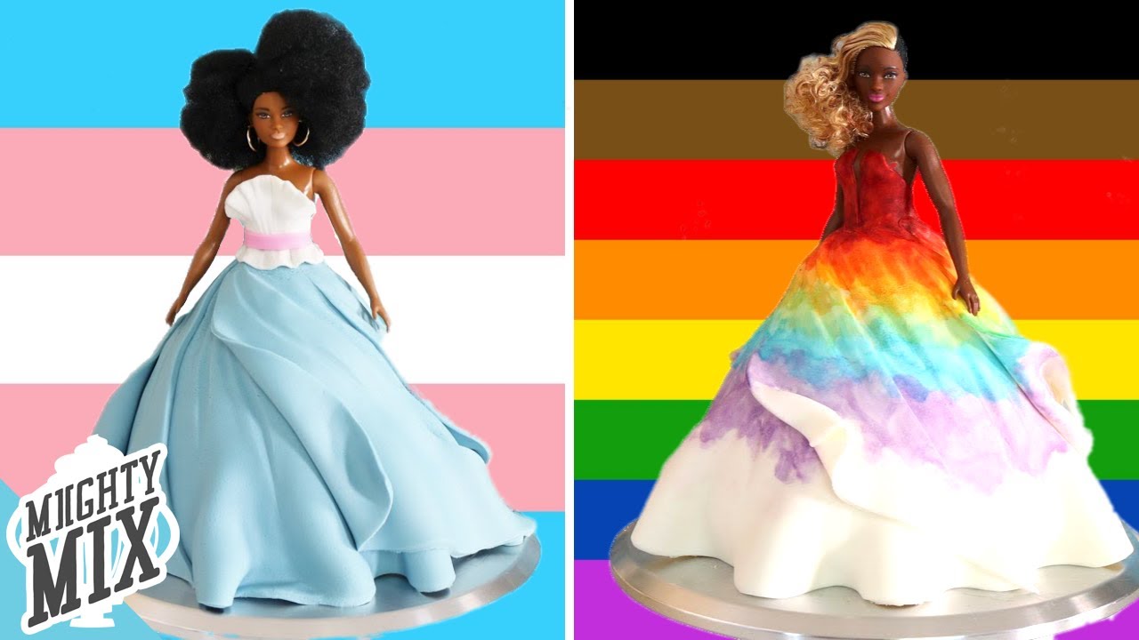 2 Pride Flag Cake 🏳️‍🌈  Rainbow Princess Doll Cake | MiightyMix
