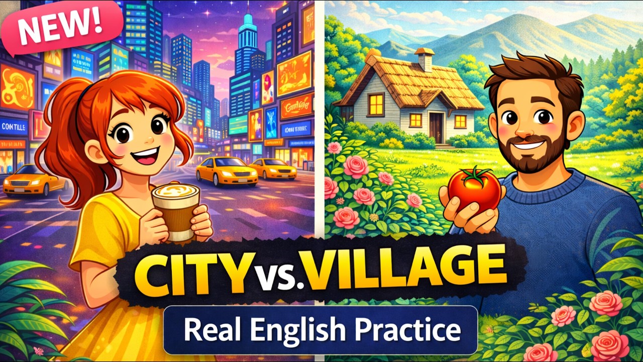 Why I Love the Quiet Village vs. The Fast City | Slow English Story for Beginners
