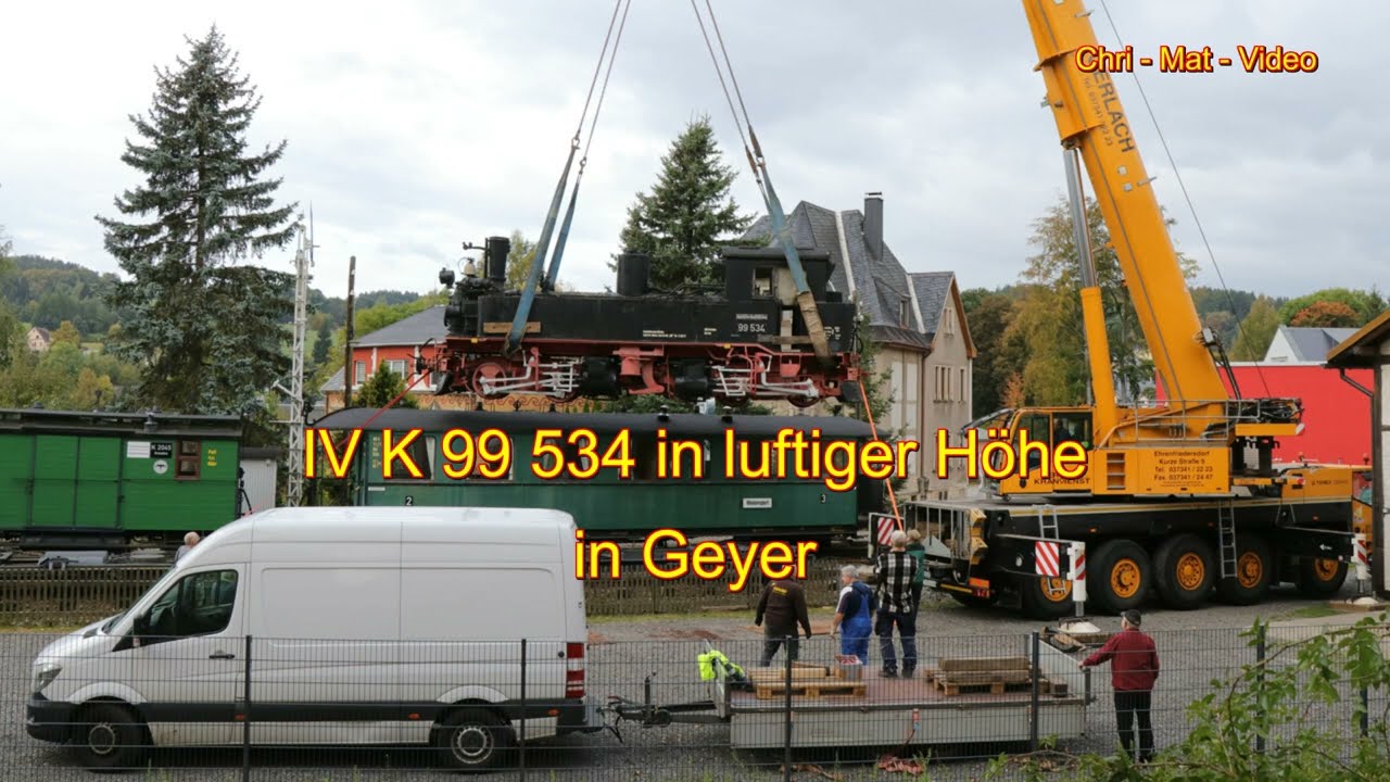 IV K 99 534 in luftiger Höhe in Geyer