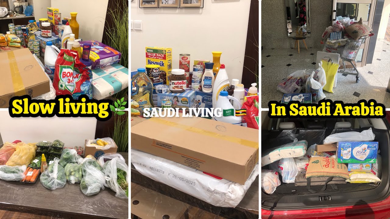  SAUDI LIVING 🇸🇦🇺🇬| Slow living in Saudi Arabia | Silent vlog | Daily vlog | groceries unpacking 