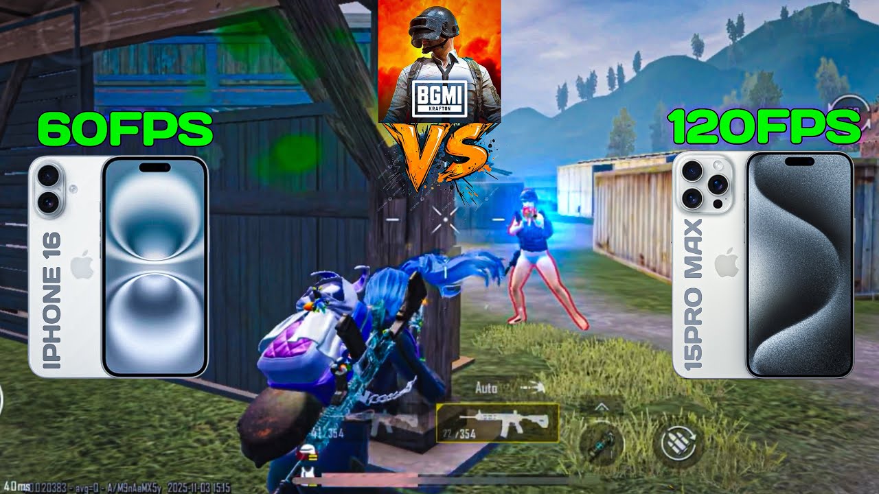 🔱iPhone 16 vs iPhone 15 Pro Max 🔥 BGMI TDM 1v1 Test | 60FPS✅ vs 120FPS |