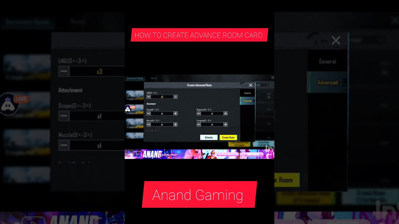 🏆ADVANCED ROOM CARD SETTINGS ON BGMI #advanceroom #customroom #tournament #bgis #bgmi #livestream