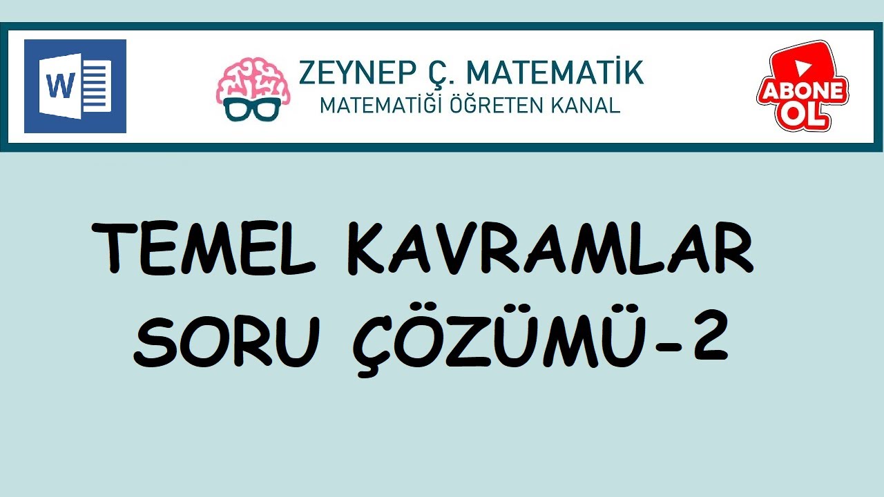 SINAV KAZANDIRAN SORULAR - TEMEL KAVRAMLAR-2 SORU ÇÖZÜMÜ-KPSS,TYT,ALES,DGS