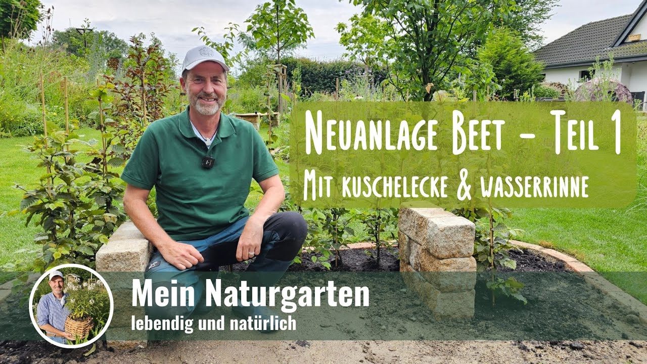 Neues Beet mit Kuschelecke und Wasserrinne - Teil 1