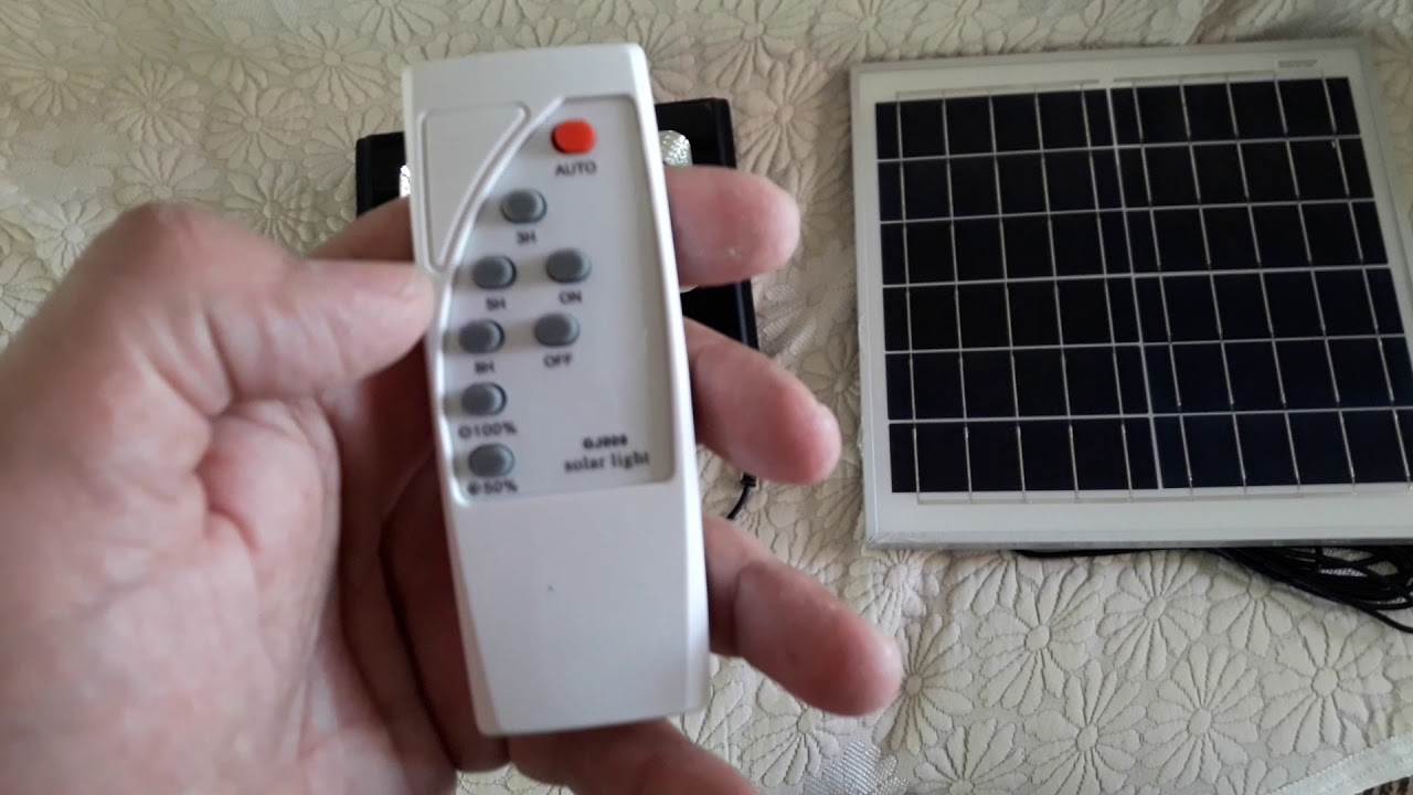 Apresentação do funcionamento e programação de um Holofote - Solar Light 100W IP66