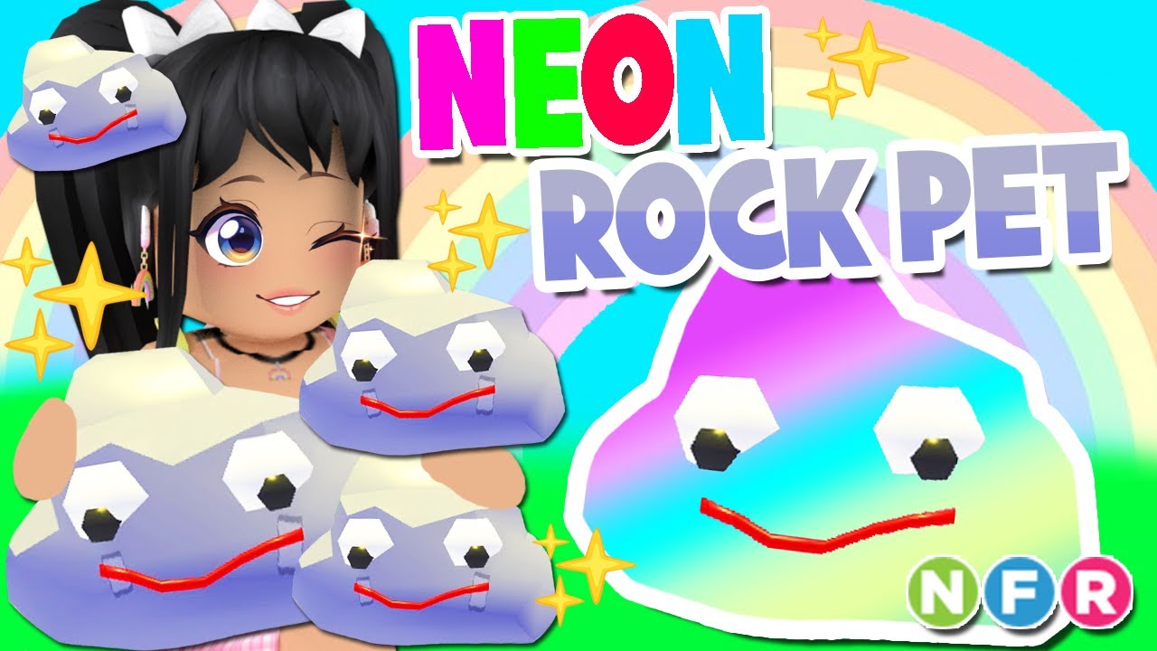 Making the *FIRST NEON ROCK PET* in ADOPT ME UPDATE (roblox)