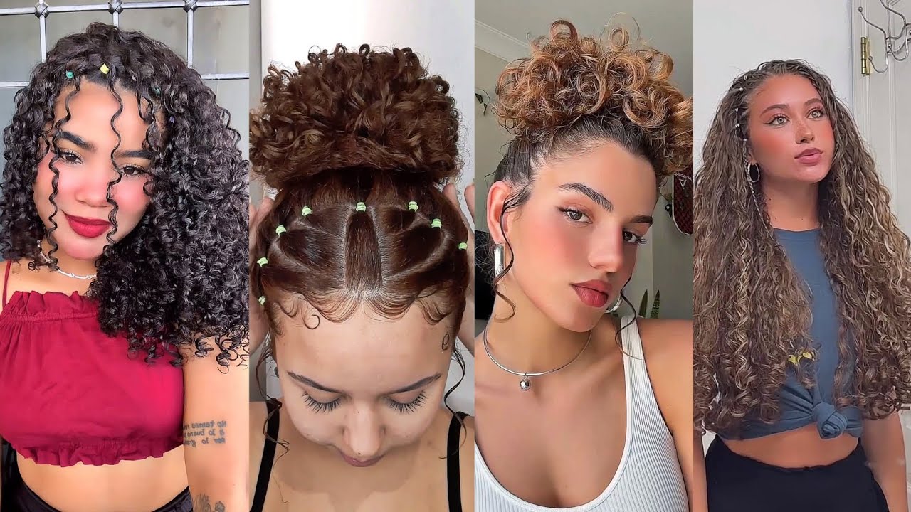las mejores ideas de peinados para chicas de cabello rizado | chicas fashions