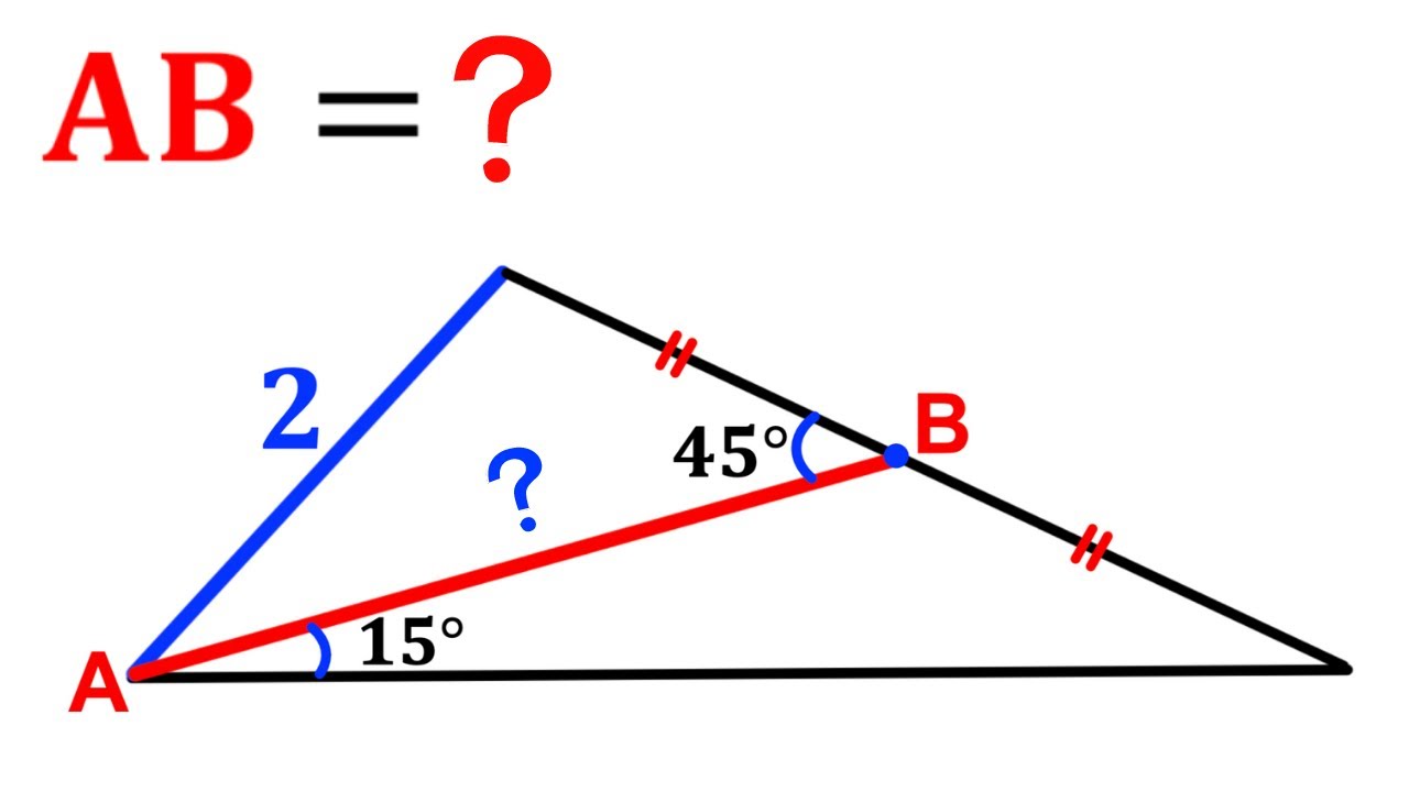 Math Olympiad! | Dare to solve this Puzzle! | AB=? | #math #maths #geometry
