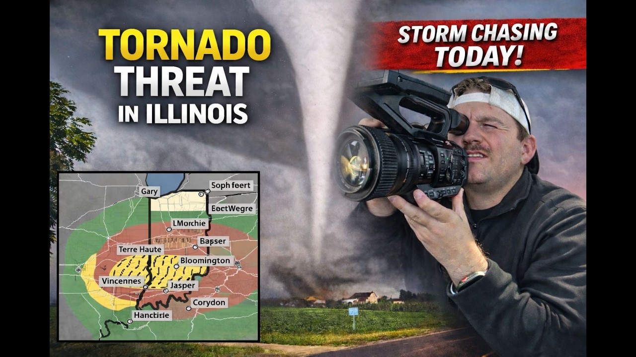 • LIVE: STRONG Tornadoes Possible in Illinois Today #tornado