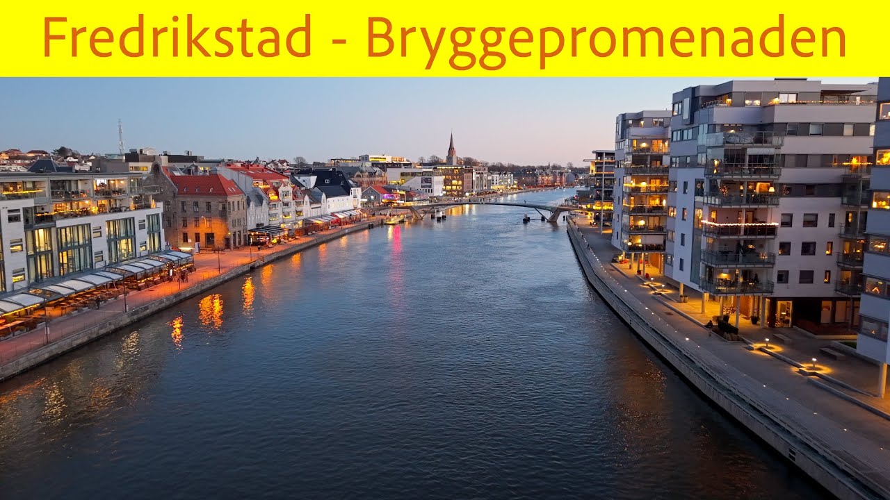 🇳🇴 Norway 4K Drone | Fredrikstad Bryggepromenaden Aerial View