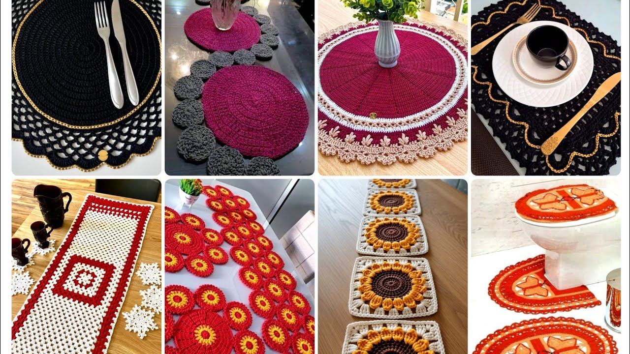 VERY ATTRACTIVE AND BEAUTIFUL CROCHET TABLE RUNNER & TOILET COVERS DESIGN IDEAS 2026
