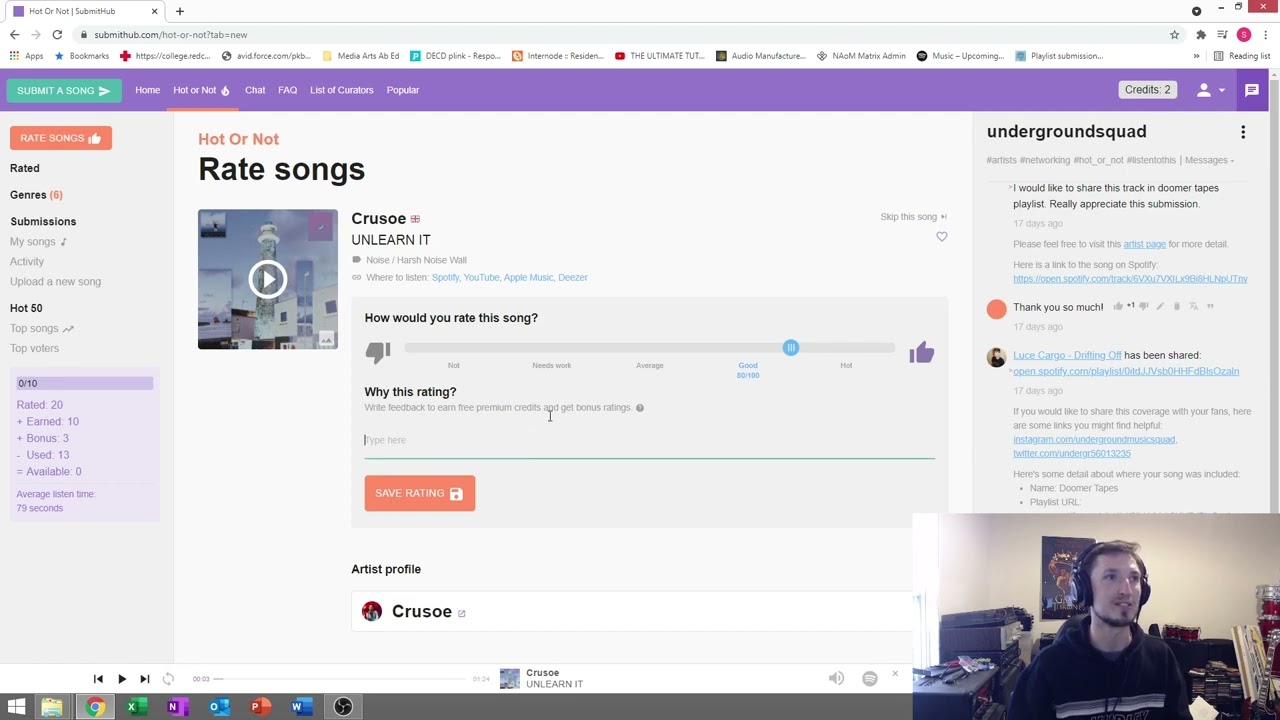 HUNTING for NEW TUNES - Hot or NOT on Submithub #1
