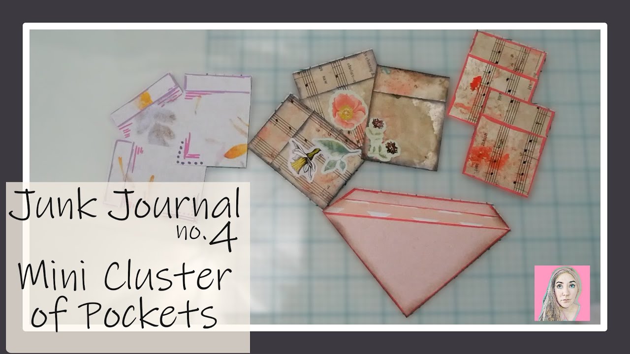 Junk Journal/ Mini cluster of Pockets and a corner pocket