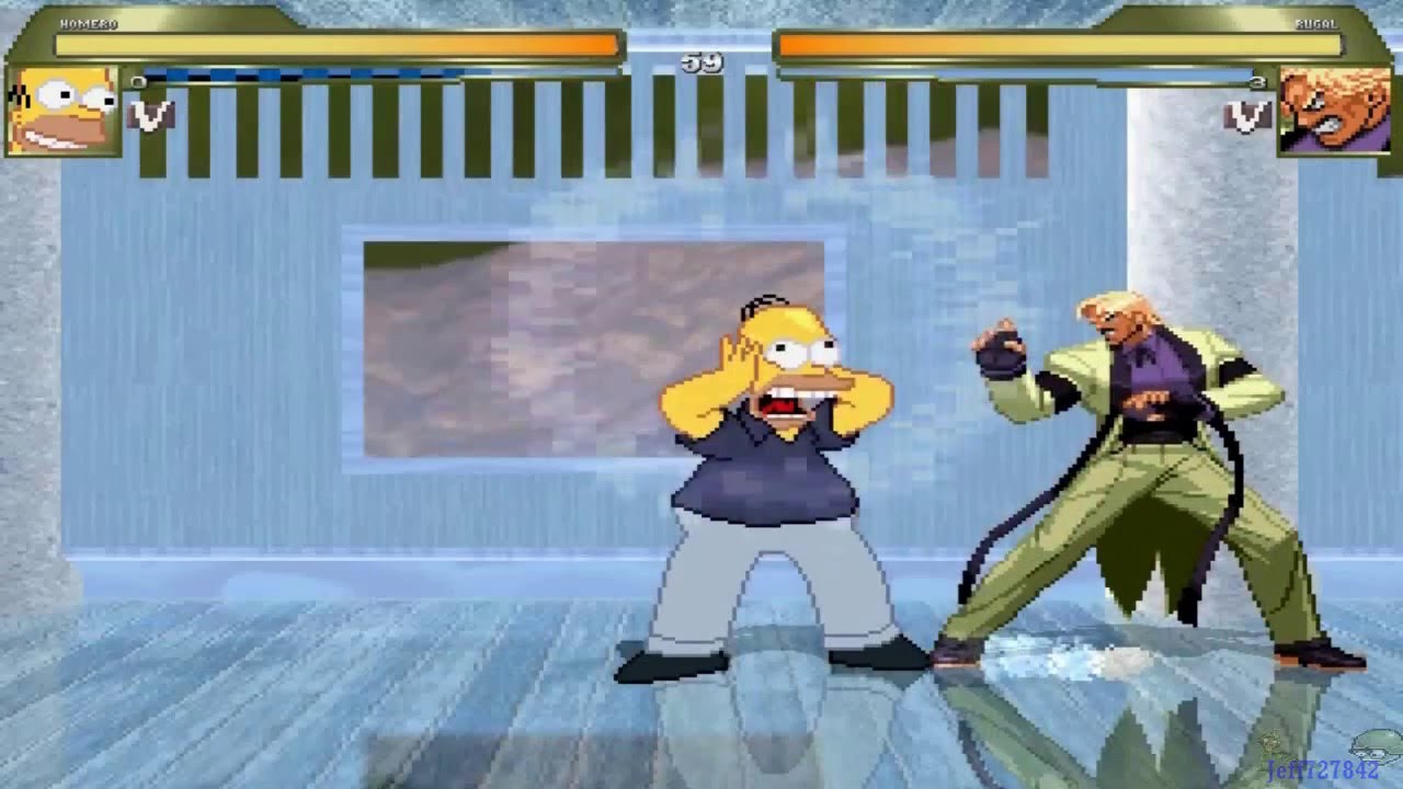 Gameplay de Mugen con homero