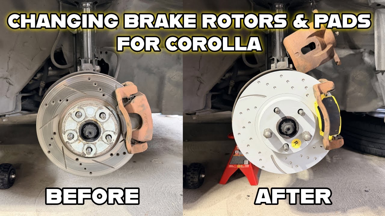 CHANGING BRAKE ROTORS AND PADS FOR 2007 COROLLA | The Bronco Adventures
