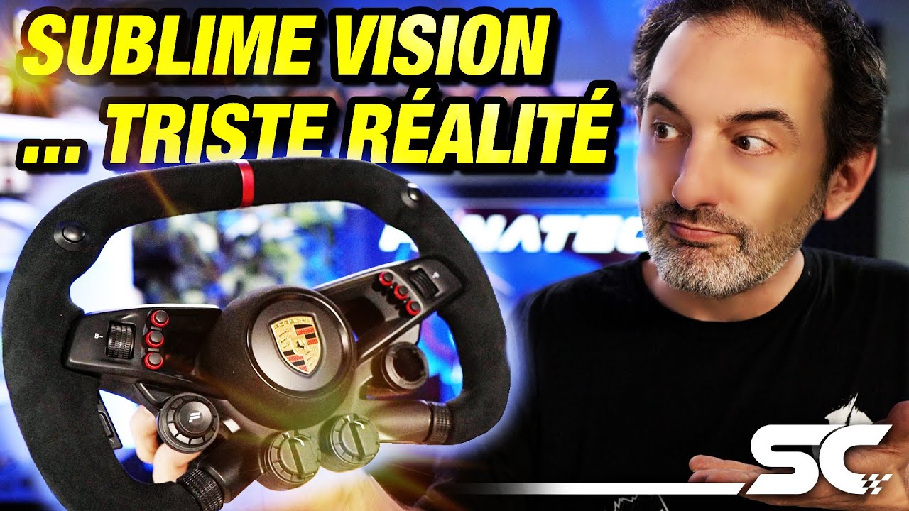 Test volant Porsche Vision GT CSL Elite Steering Wheel Fanatec