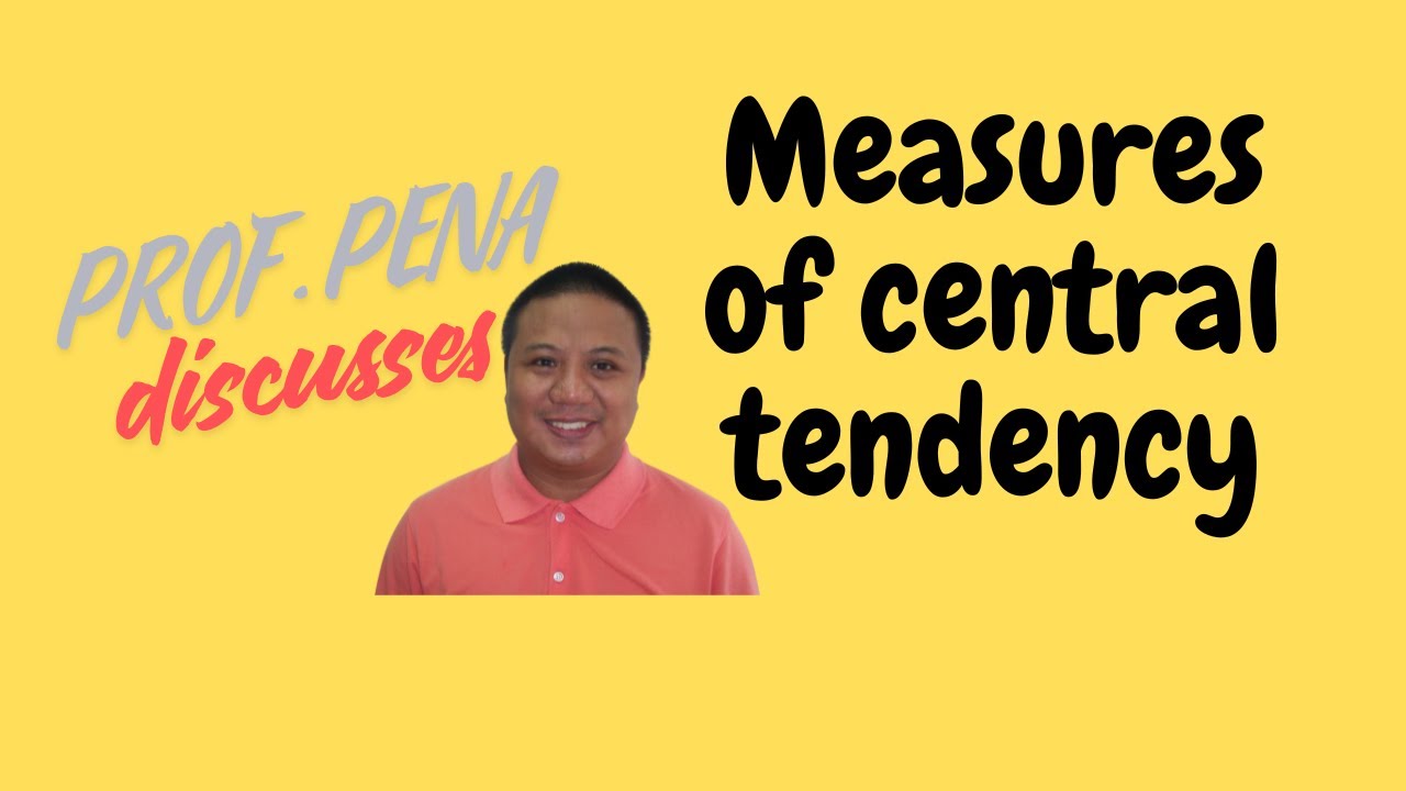 Prof Pena discusses measures of central tendency