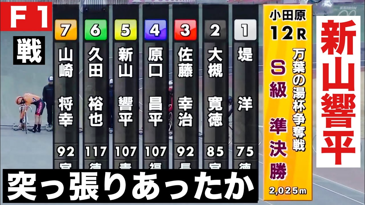 小田原競輪 F1戦 S級準決勝 新山響平突っ張りあったのか 🤗万葉の湯杯争奪戦
