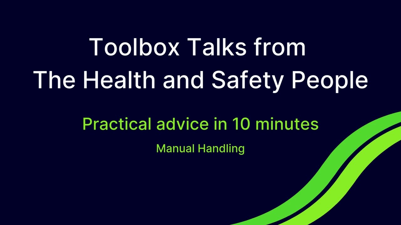 Manual Handling Toolbox Talk | Toolbox Talks from The Health and Safety People | THSP